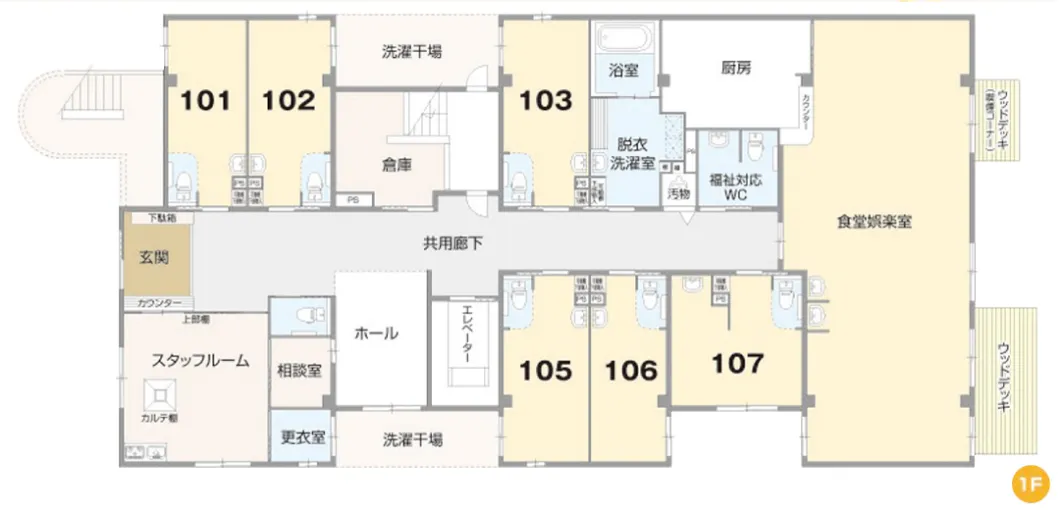 1Fフロアマップ | リバーサイドクラシアス都島