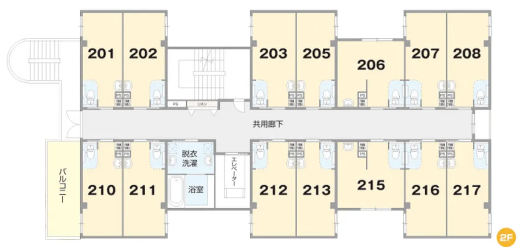 2Fフロアマップ | リバーサイドクラシアス都島
