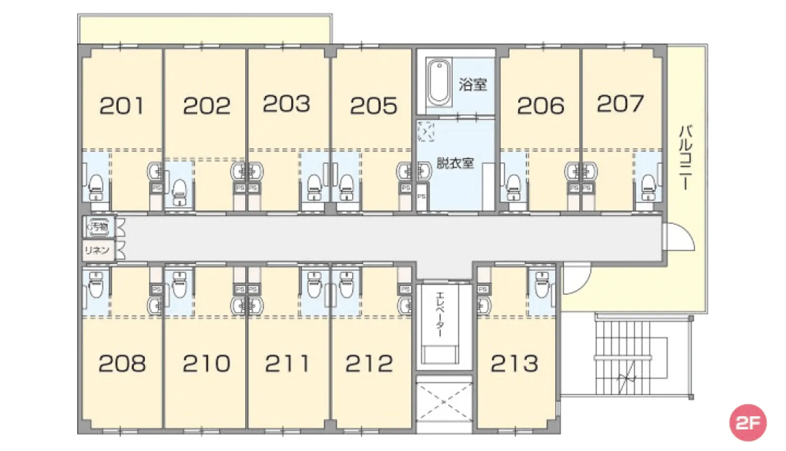 2F・3Fフロアマップ | クラシアス野江
