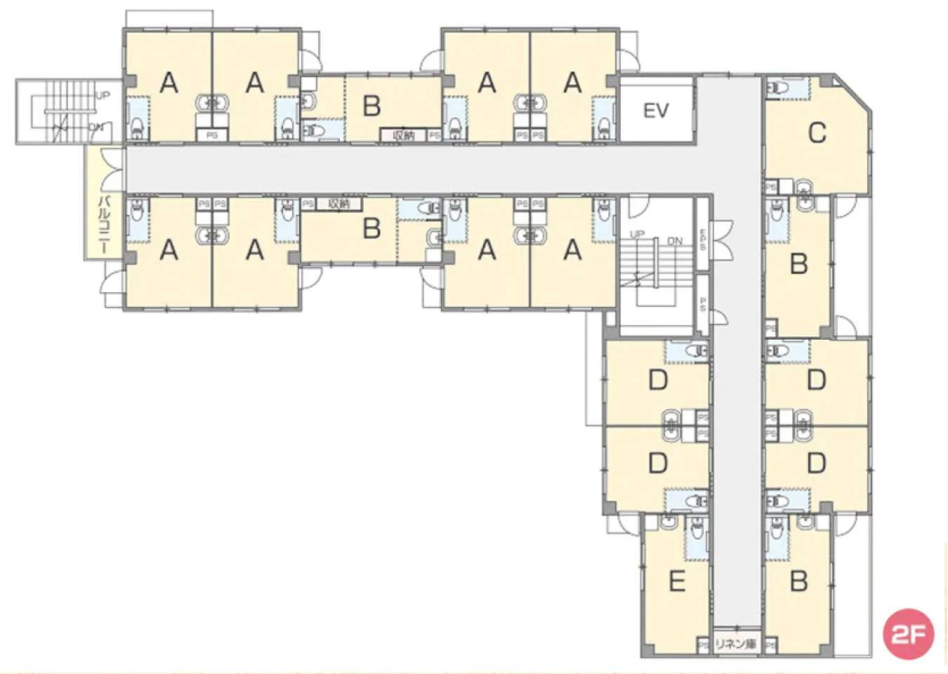 2F・居室フロアマップ | クラシアス寺方