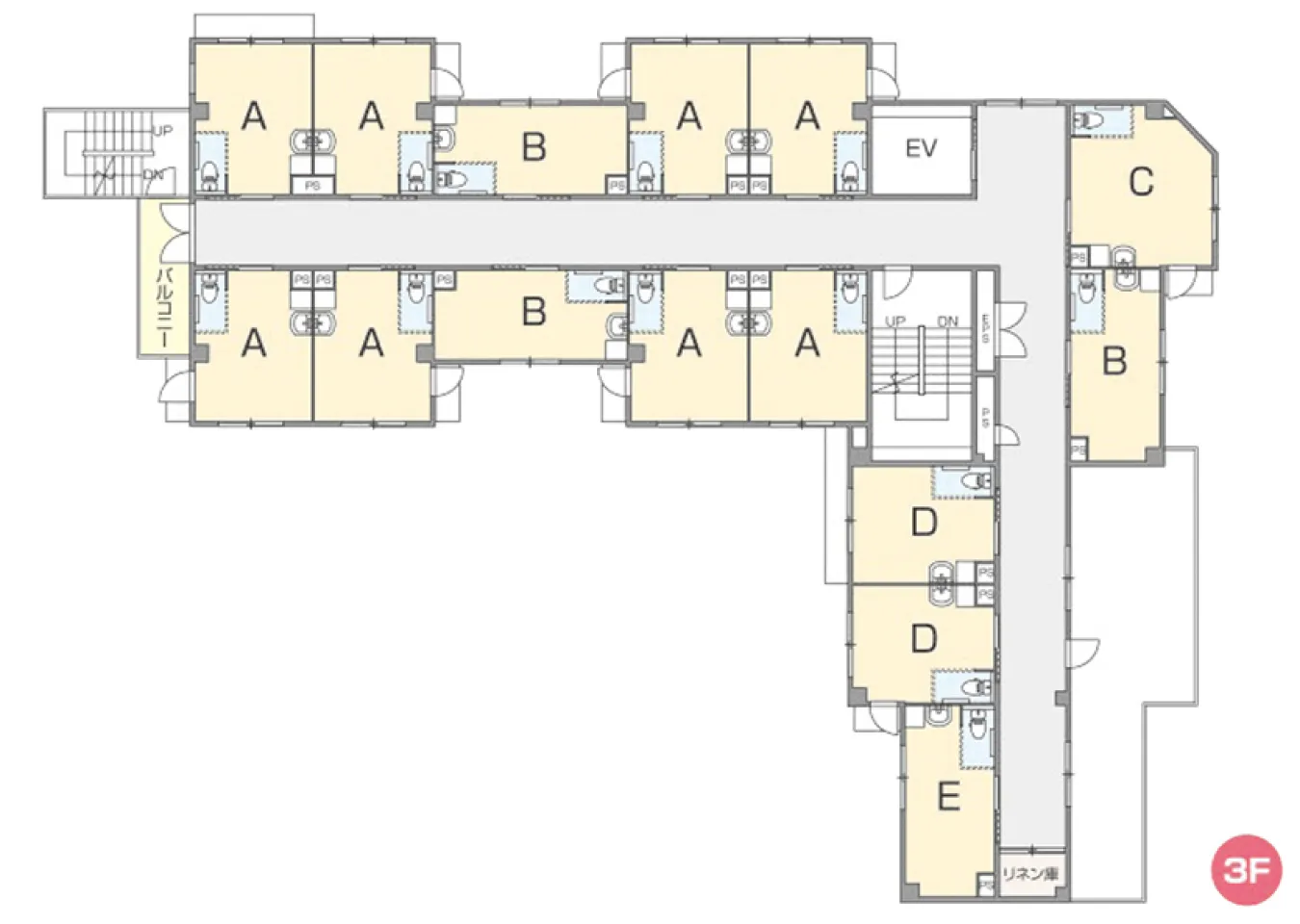 3F・居室フロアマップ | クラシアス寺方