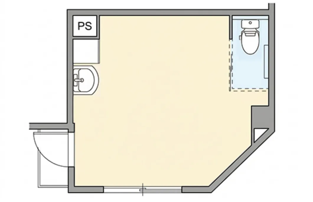 C タイプ（ワンルーム）の間取図 | 株式会社やすら木